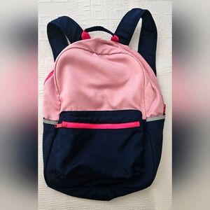 Pottery Barn Kids Astor Pink and Navy Medium Backpack
